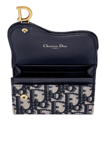 dior saddle flap card case|dior 5 gusset card holder.